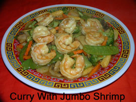 Curry with Jumbo Shrimp